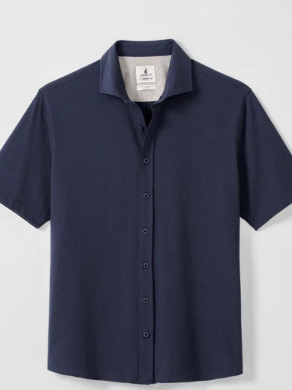 Johnnie-O Surfsucker Knit Short Sleeve Button Down Shirt, Size Small